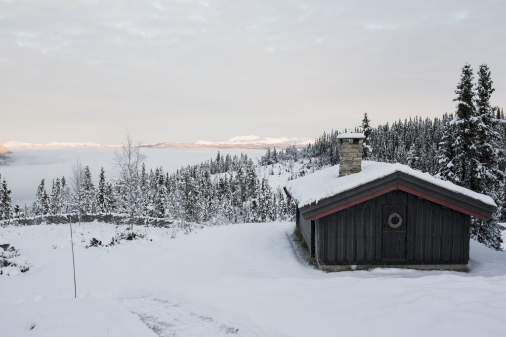 vinter hytte i norge